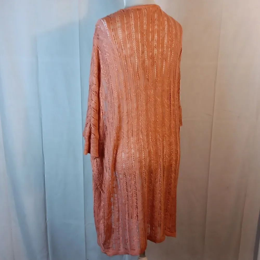 Tulle Crocheted Open Front Cardigan - Picture 5 of 9